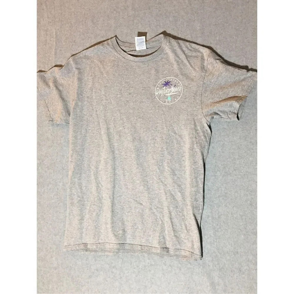 Mens Delta Pro Weight Shirt Size Medium Grey Daytona Beach Graphic Tee - Picture 1 of 3